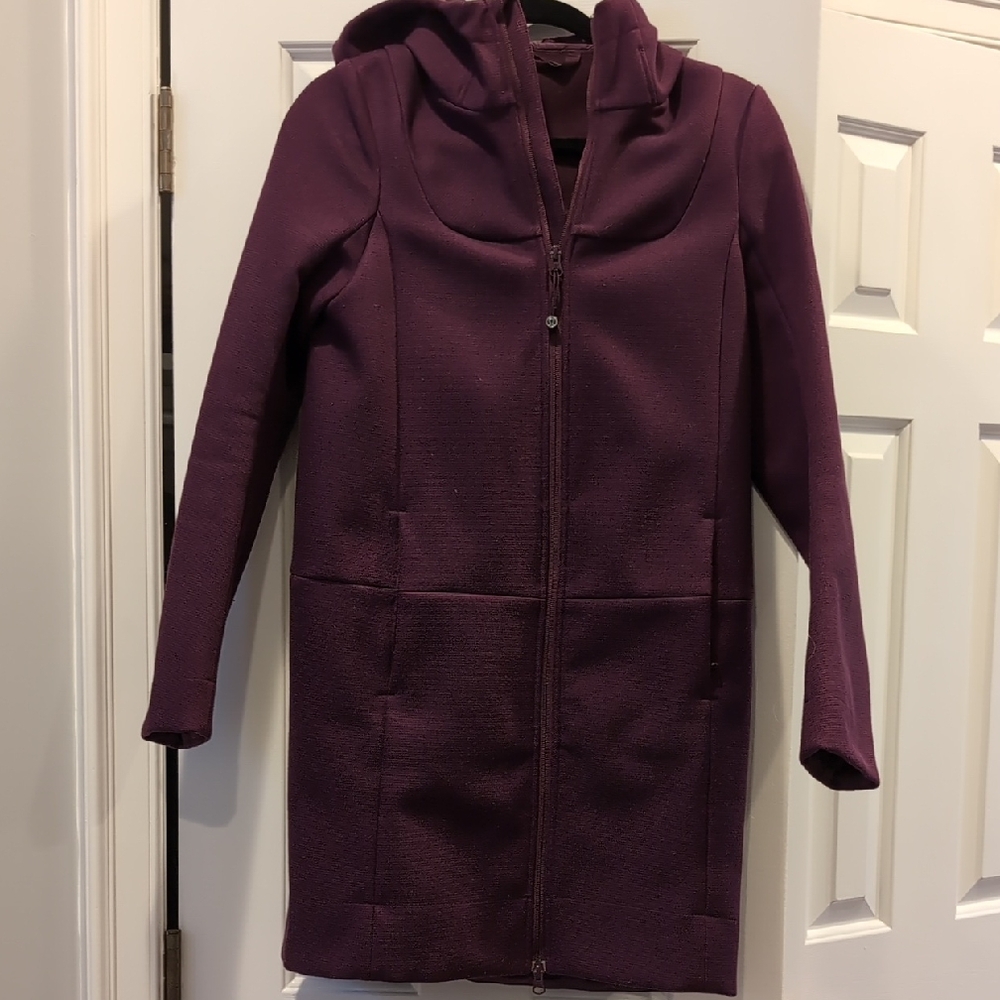 Lululemon Athletica Deep Purple Hooded Trench Coat